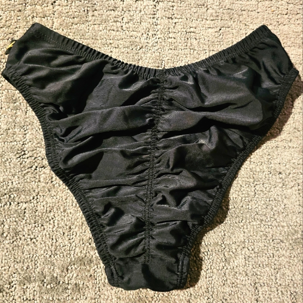 Black Ruched Bikini Bottom Cleo The Hurricane